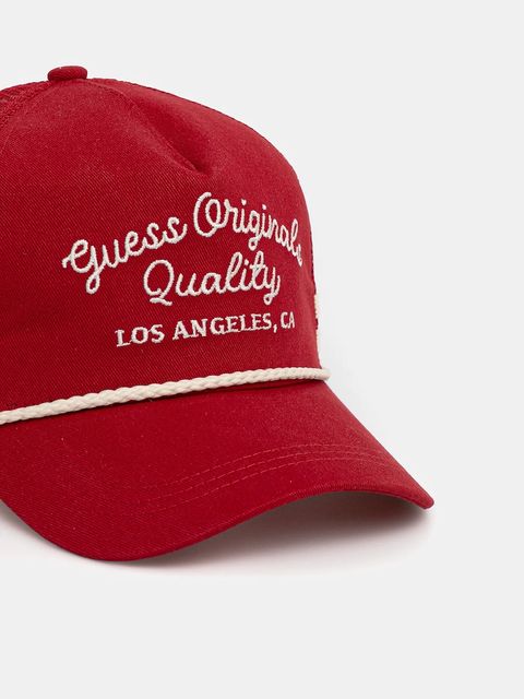 Guess Originals czapka z daszkiem bawełniana VINTAGE kolor bordowy M5YZ04 WO07T - zdjęcie produktu nr 2