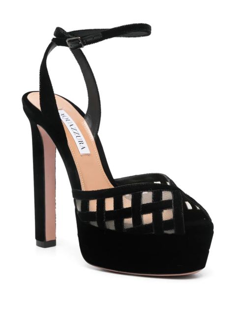 Aquazzura 130mm Romance Plateau sandals - Black - zdjęcie produktu nr 2
