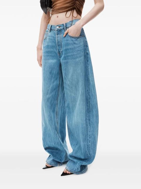 Alexander Wang low-rise wide-leg jeans - Blue