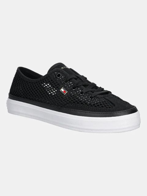 Tommy Hilfiger tenisówki TH OPEN MESH VULC SNEAKER kolor czarny FW0FW08684 - zdjęcie produktu nr 1