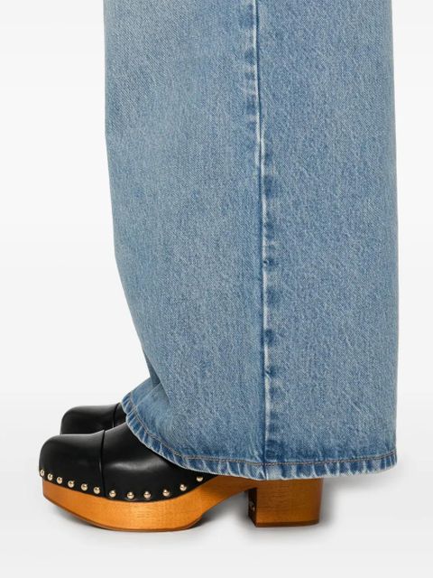Chloé logo-patch jeans - Blue