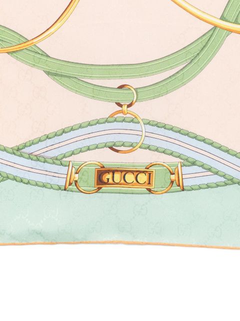 Gucci bridle print scarf - Green