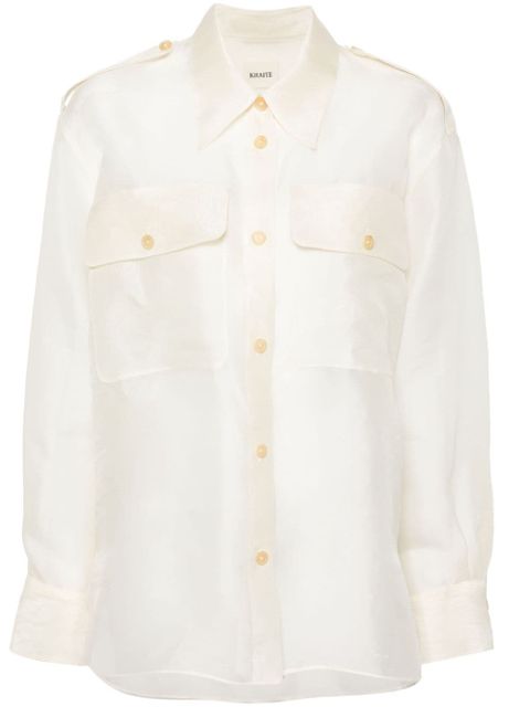 KHAITE Missa silk shirt - Neutrals - zdjęcie produktu nr 1