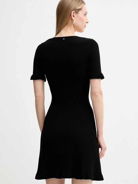 BOSS Orange sukienka kolor czarny mini rozkloszowana 50543978