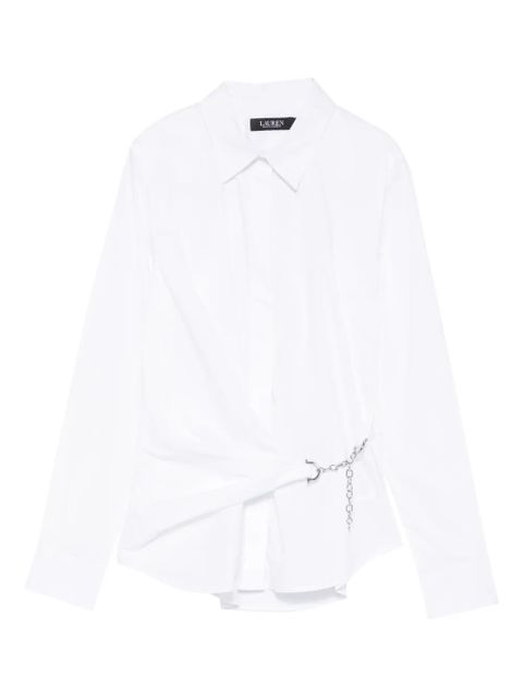 Lauren Ralph Lauren chain-detail long-sleeve shirt - White - zdjęcie produktu nr 1