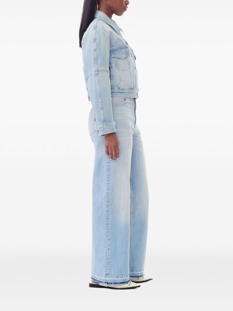 GANNI cropped denim jacket - Blue
