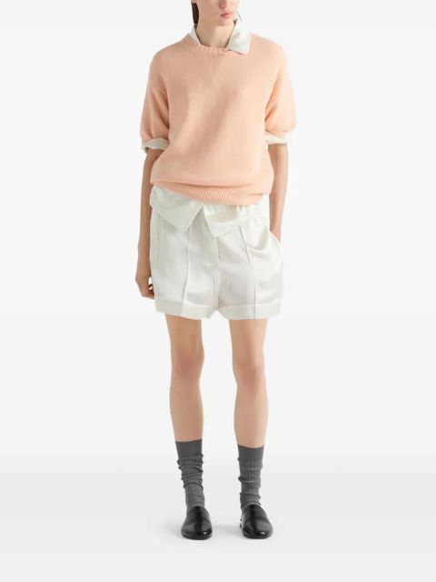 Prada short-sleeve crew-neck sweater - Pink