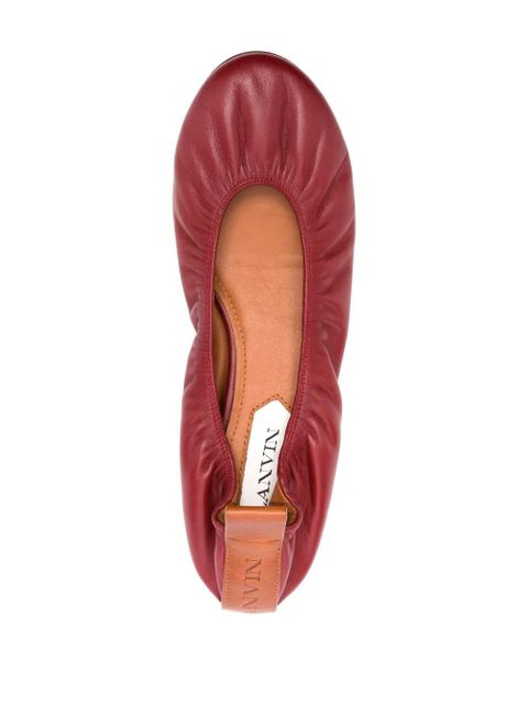 Lanvin leather ballerina shoes - Red