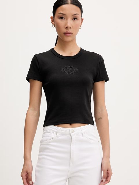 HUGO crop top damski bawełniany Delanor_4 - zdjęcie produktu nr 1