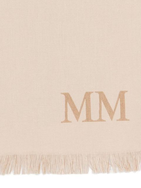 Max Mara Mmlcorona fringed scarf - Neutrals