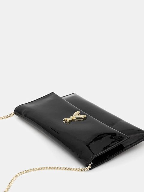 Patrizia Pepe kopertówka skórzana kolor czarny 2B5460 L125