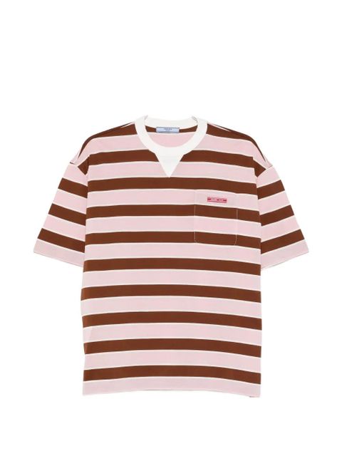 Prada striped pocket T-shirt - Pink - zdjęcie produktu nr 1
