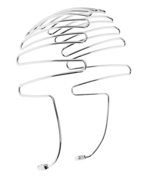 Diesel Volt-D curved-line metal headband - Silver