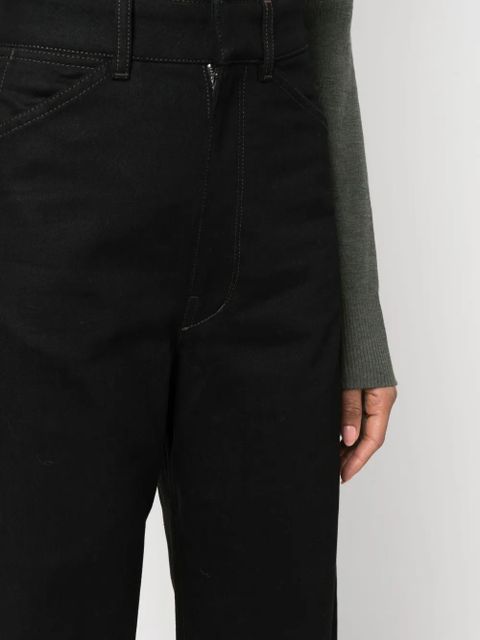 LEMAIRE wide-leg high-rise jeans - Black