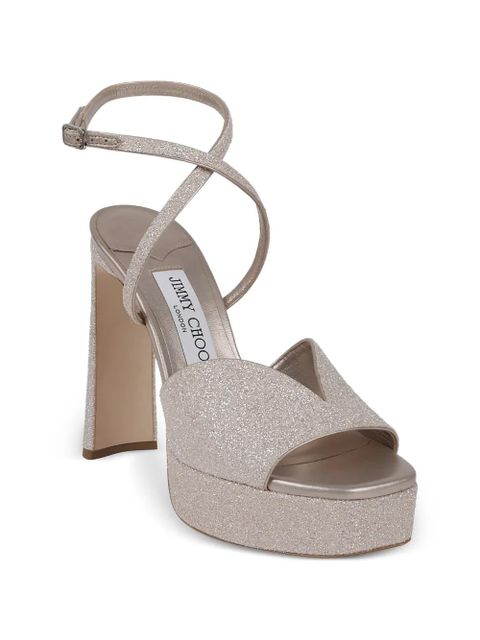 Jimmy Choo glitter platform sandals - Neutrals - zdjęcie produktu nr 2