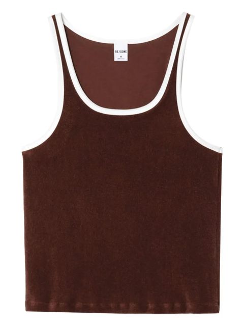 RE/DONE scoop neck terry tank - Brown - zdjęcie produktu nr 1