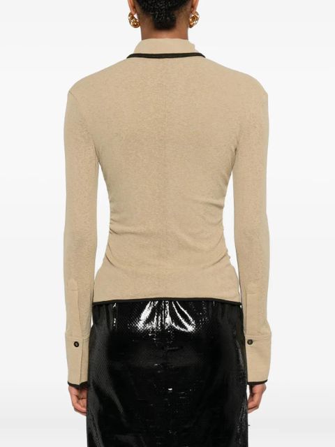 Nanushka button-fastening polo top - Neutrals