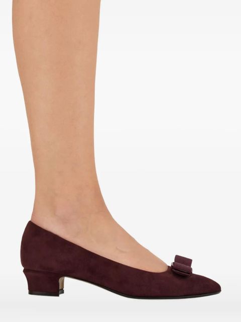 Ferragamo 30mm Vara bow-detail pumps - Purple
