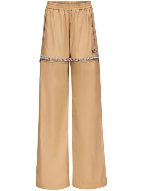 AREA Crystal Slit track pants - Brown - zdjęcie produktu nr 1
