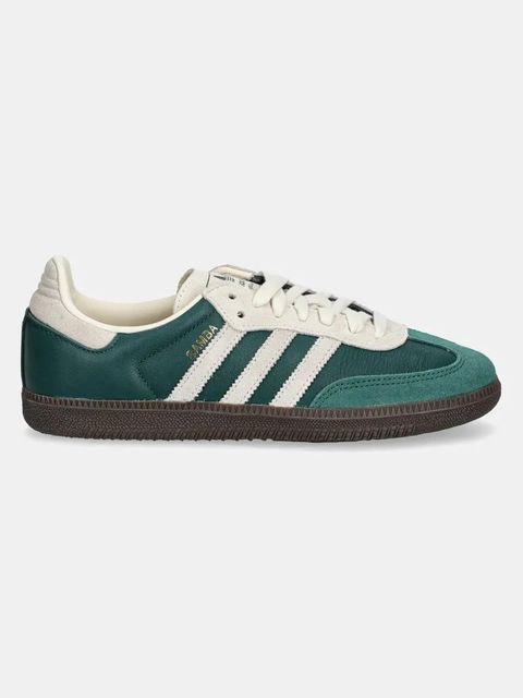 adidas Originals sneakersy skórzane Samba OG kolor zielony płaska podeszwa JI3215 - zdjęcie produktu nr 2