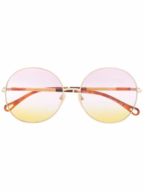 Chloé Eyewear CH0112S round-frame sunglasses - Gold - zdjęcie produktu nr 1