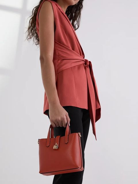 Karl Lagerfeld torebka skórzana K/AUTOGRAPH kolor czerwony A3W30151 - zdjęcie produktu nr 2