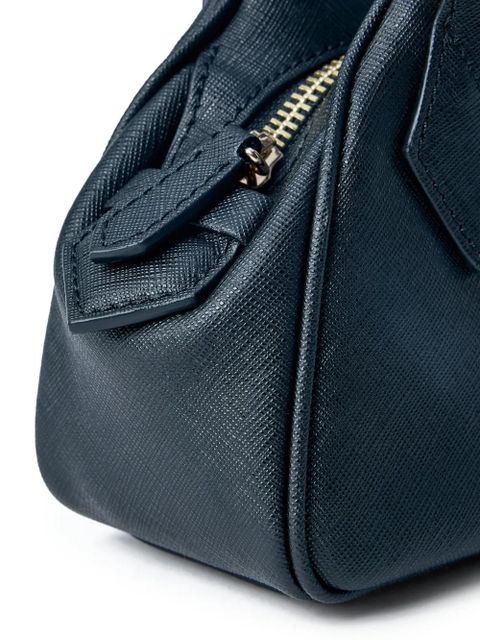 Vivienne Westwood mini Yasmine top-handle textured tote bag - Black