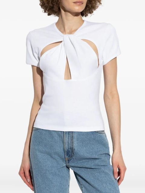 Coperni twist-detail short-sleeve top - White - zdjęcie produktu nr 2