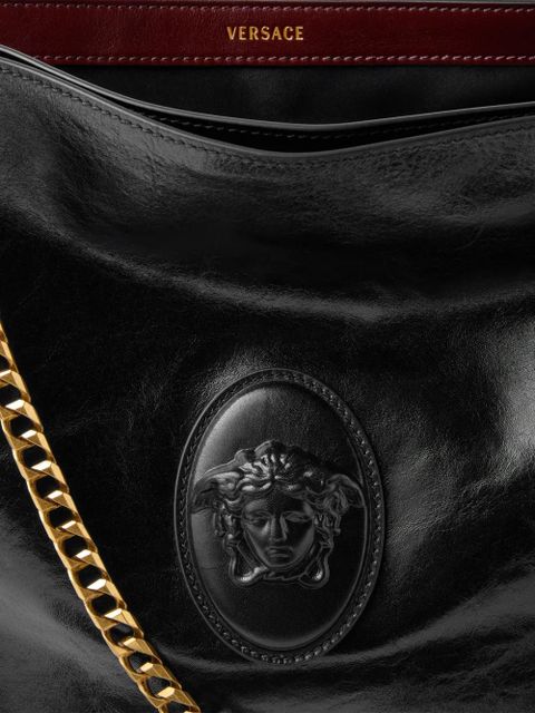 Versace Cabine leather shoulder bag - Black