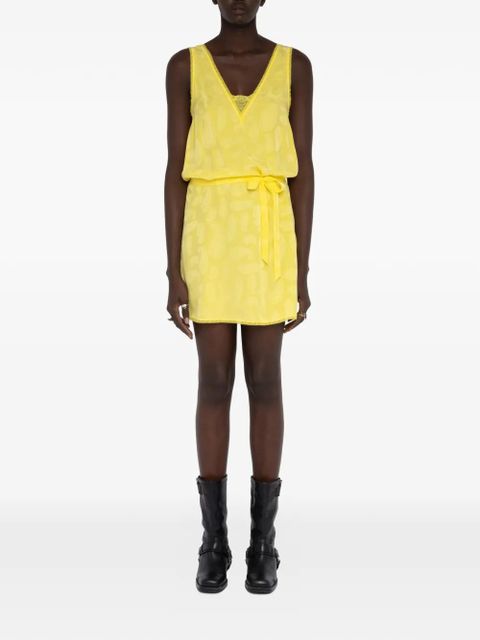 Zadig&Voltaire paisley-pattern V-neck dress - Yellow - zdjęcie produktu nr 2