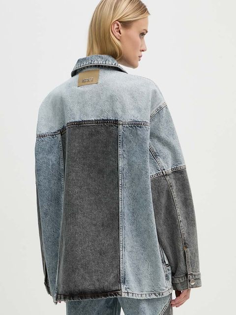 Rotate kurtka jeansowa Oversized Patchwork Jacket damska kolor niebieski przejściowa oversize 1128221603 - zdjęcie produktu nr 2