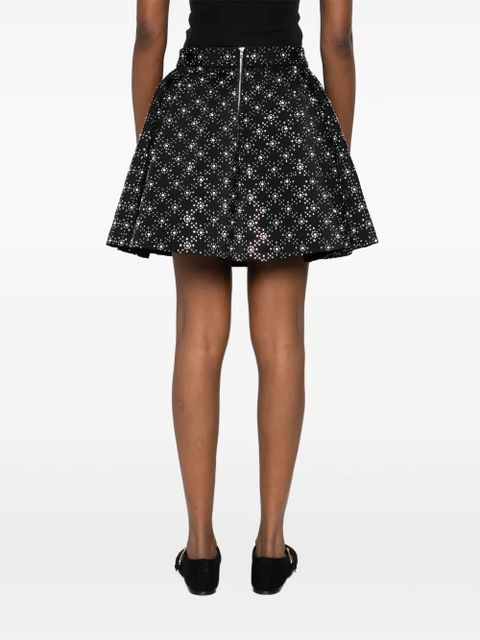 Maje floral-print A-line skirt - Black