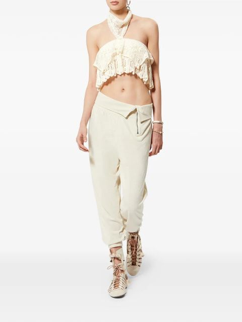 ISABEL MARANT Dunvel backless crochet cotton top - Neutrals - zdjęcie produktu nr 2