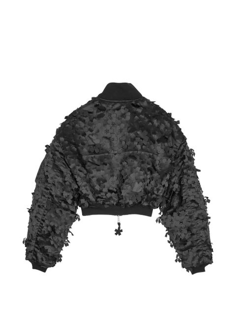 Cecilie Bahnsen three-dimensional floral bomber jacket - Black - zdjęcie produktu nr 2