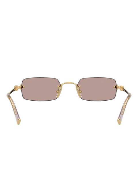Miu Miu Eyewear rectangle-frame sunglasses - Gold