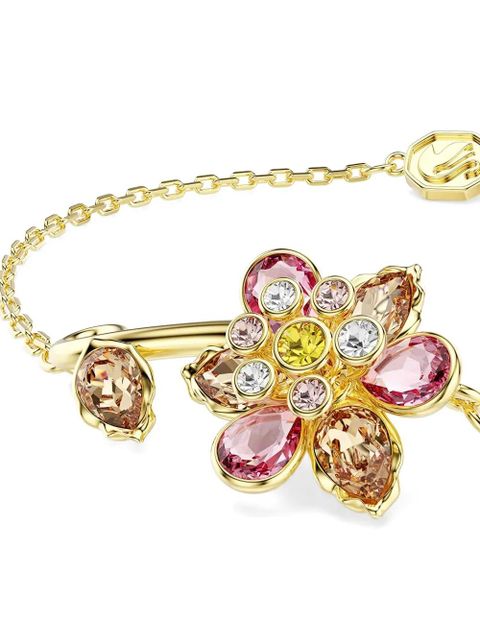 Swarovski Idyllia flower charm bracelet - Gold
