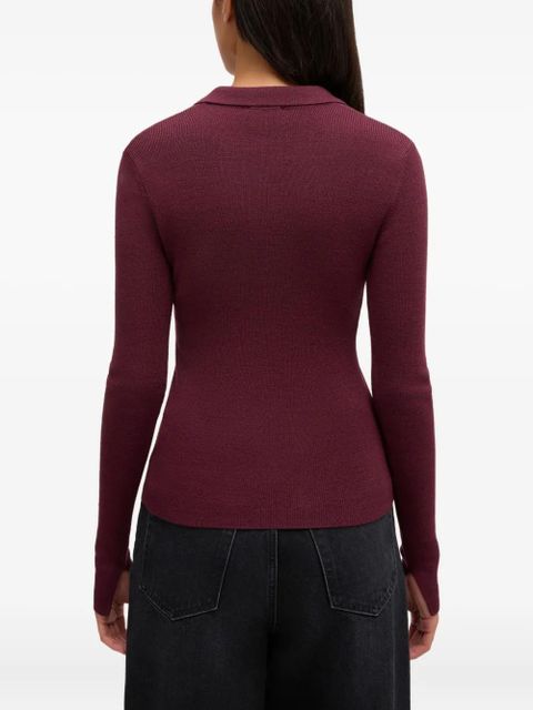 GANNI buttoned collared knitwear