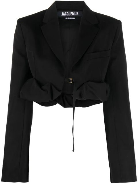 Jacquemus La veste croissant cropped blazer - Black - zdjęcie produktu nr 1
