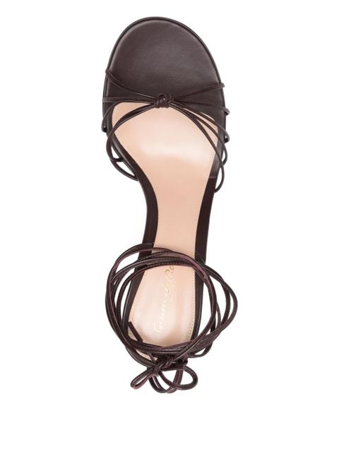 Gianvito Rossi 85mm strappy leather sandals - Brown