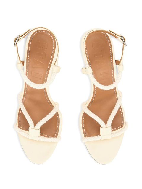 STAUD 90mm Eden rope-detail sandals - Neutrals
