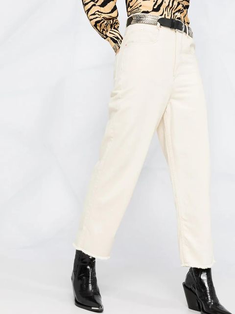 ISABEL MARANT high-waisted straight-leg jeans - Neutrals