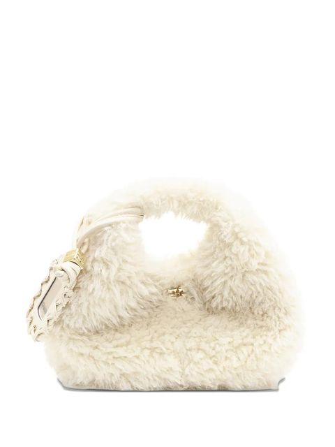 GANNI fur hobo mini tote bag - Neutrals - zdjęcie produktu nr 1