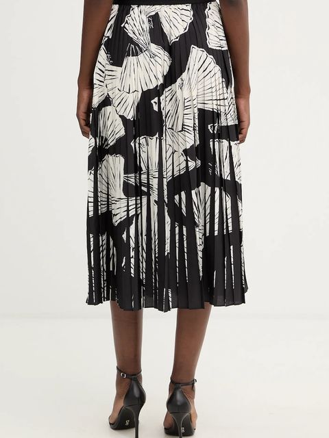 Karl Lagerfeld spódnica COMMERCIAL PLEATED kolor czarny midi rozkloszowana B1W12008