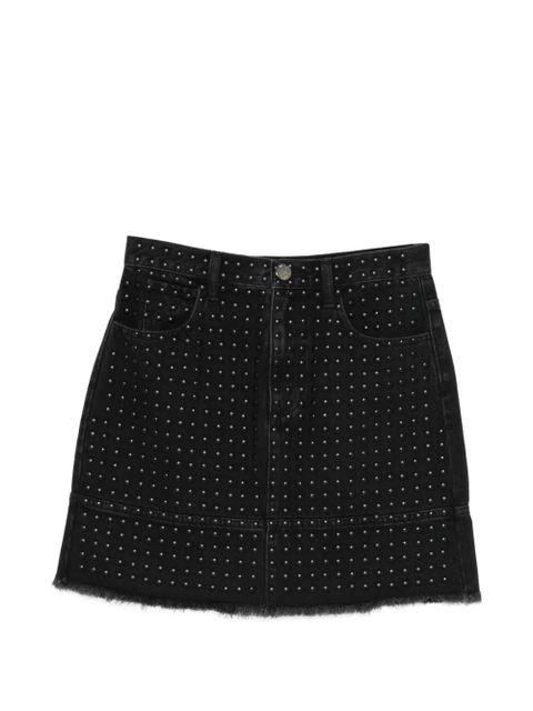 PINKO Laredo studded frayed mini skirt - Black - zdjęcie produktu nr 1