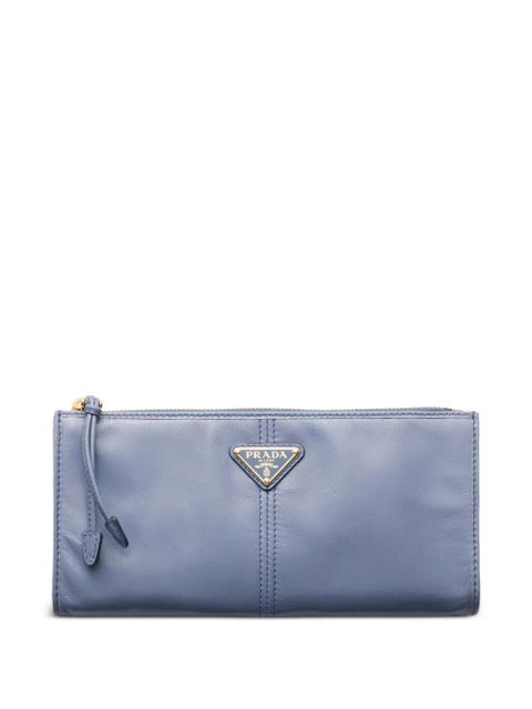 Prada Leather pouch - Blue - zdjęcie produktu nr 1