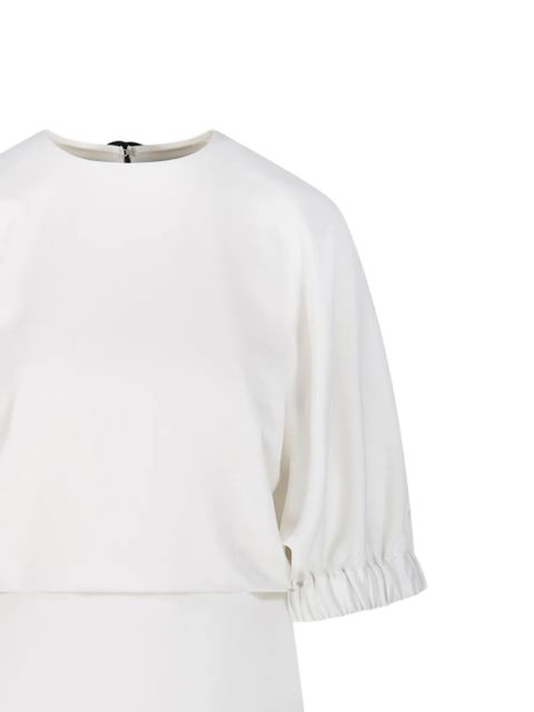 Max Mara Rum puffed-sleeve mini dress - White