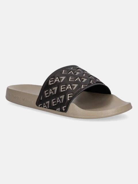 EA7 Emporio Armani klapki damskie kolor beżowy AF15125.7X000109