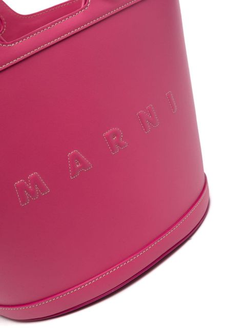 Marni Tropicalia leather tote bag - Pink