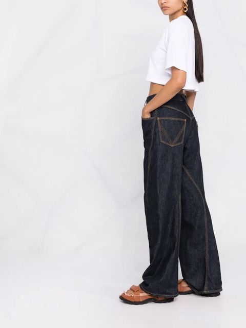 LouLou de Saison GUPO cropped short-sleeve T-shirt - White