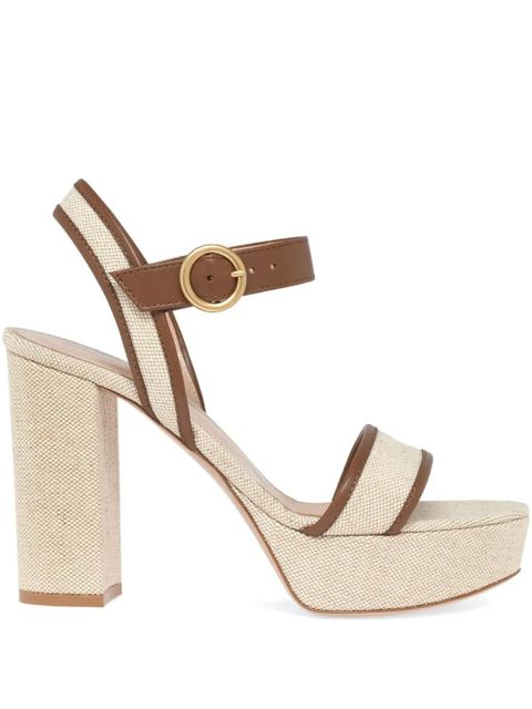 Gianvito Rossi Milos platform heeled sandals - Neutrals - zdjęcie produktu nr 1